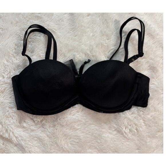NWOT Victoria's Secret Black Push-Up Bra 34A - Picture 1 of 6